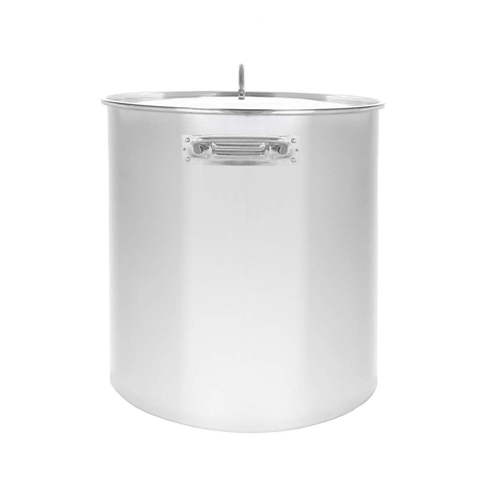 40QT Polished Stainless Steel Stock Pot with Lid W4837