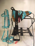 Turquoise Saddle Pad Set D49251