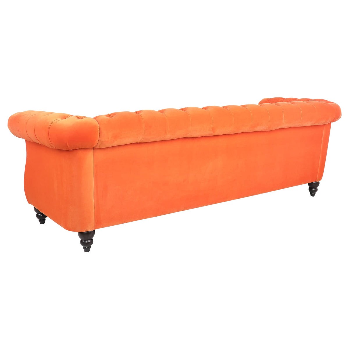 Orange Velvet 3 Seat Sofa O789971
