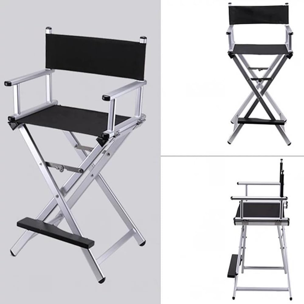 Tall Folding Directors Chair with Backs 250lbs Capacity Gold Y9438
