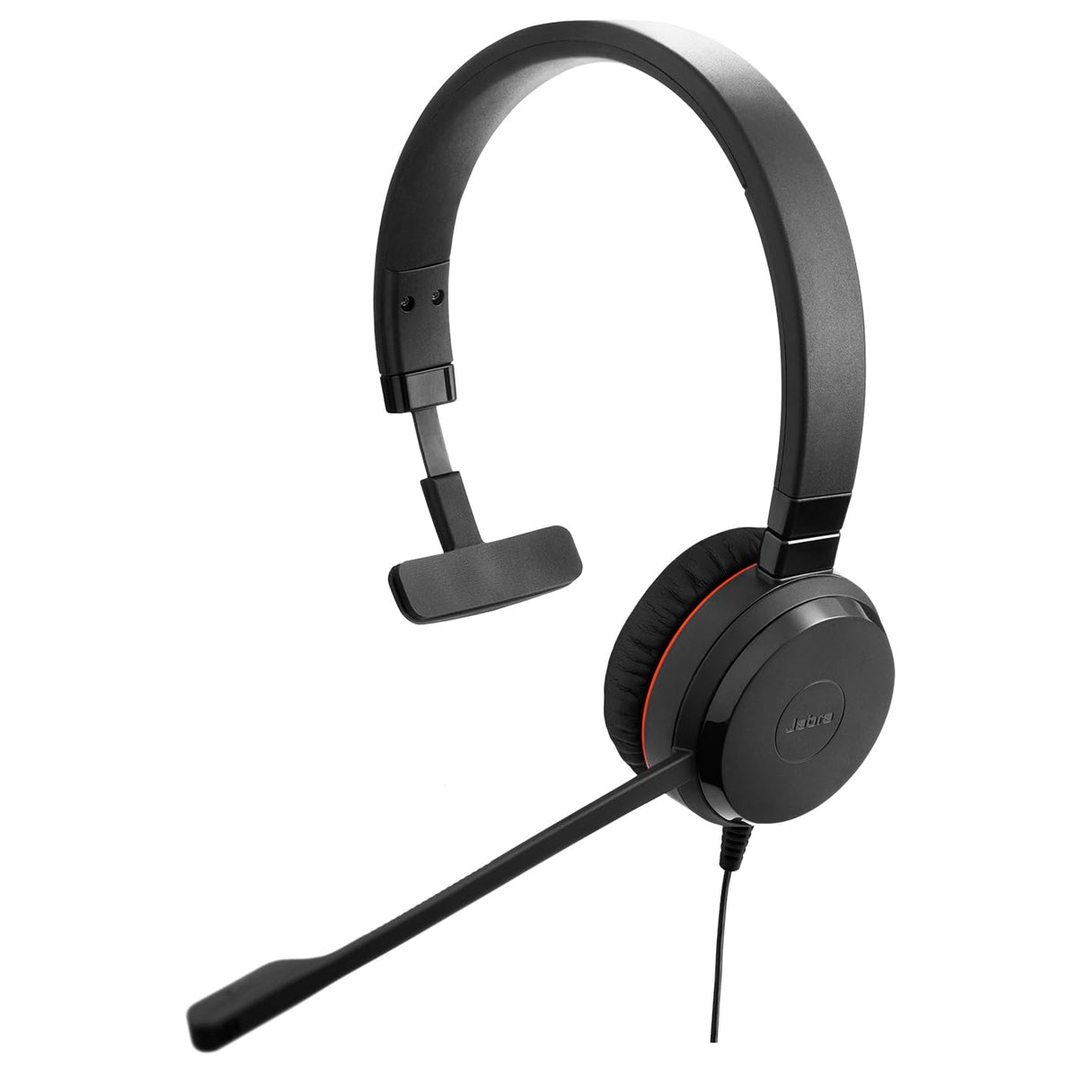 Wired Single-Ear Headset with Mic, Noise-Canceling Microphone, Black F222681