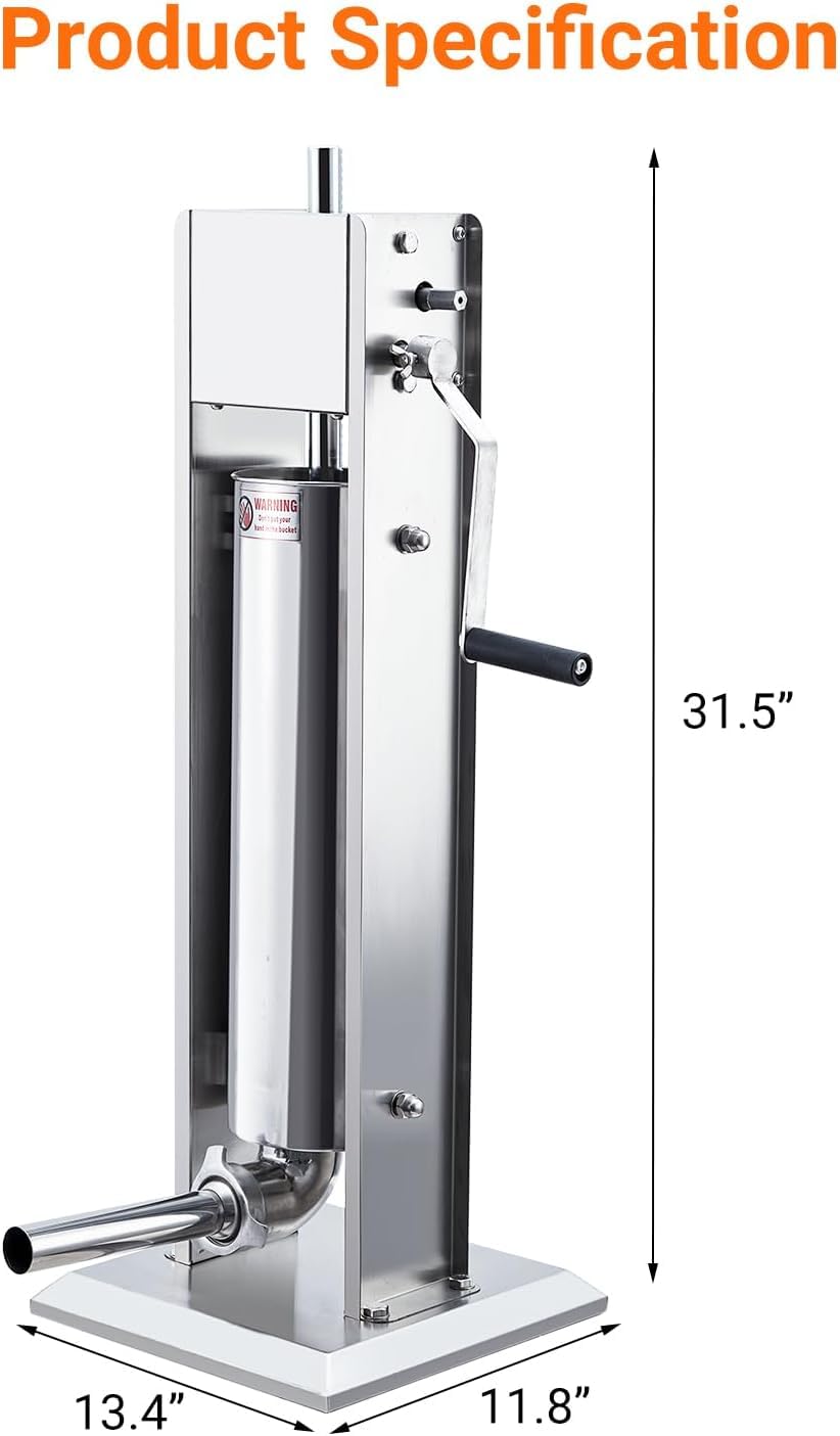 15L Sausage Stuffer with 5 Stainless Steel Tubes G70665