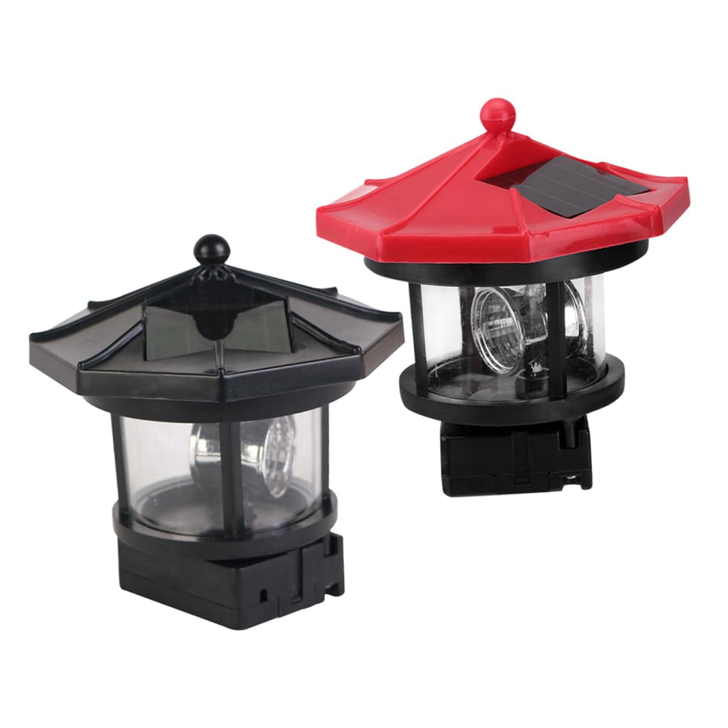 2Pcs Solar Powered Lighthouse Outdoor Garden Light Y854666