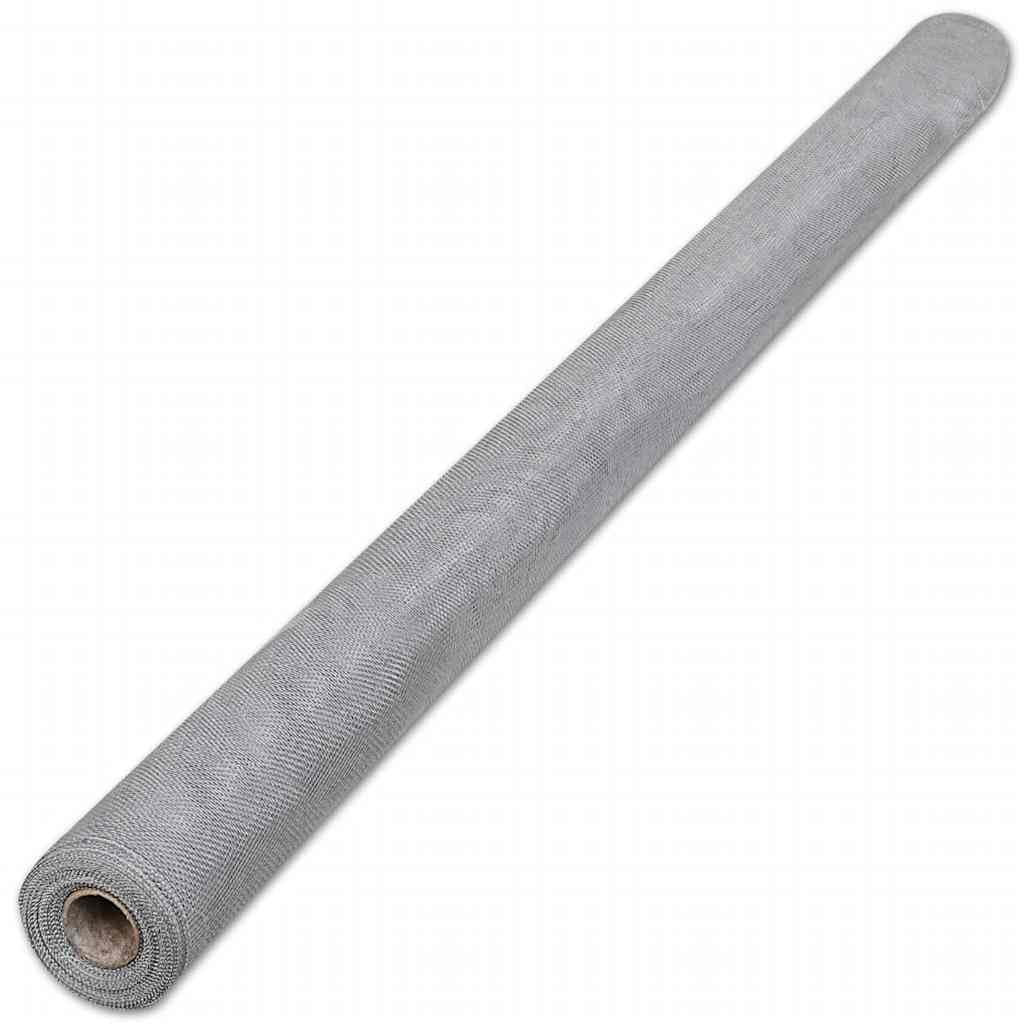 Aluminum Mesh Screen 39.4"x196.9" Silver B286264