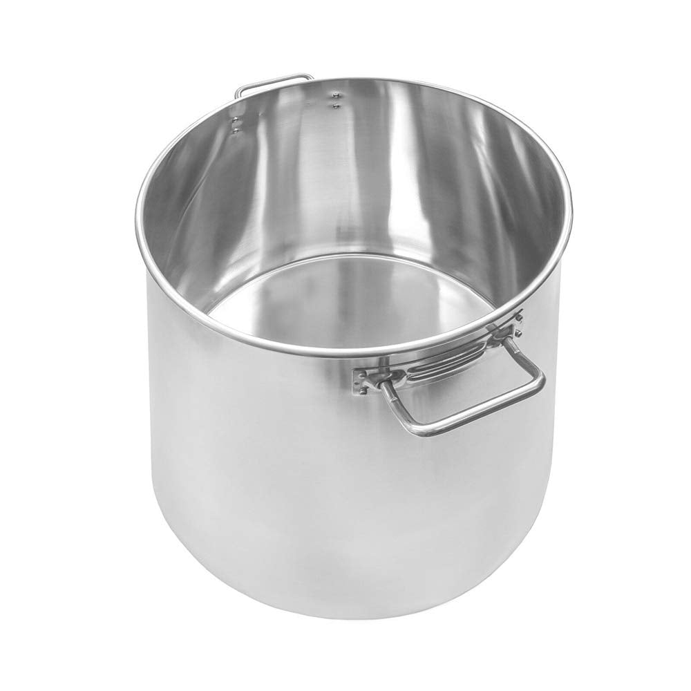 40QT Polished Stainless Steel Stock Pot with Lid W4837