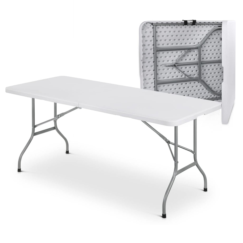 6Ft Heavy Duty Folding Plastic Table White J228