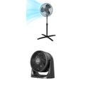 16" Pedestal Fan & 7" Table Fan Bundle, 3-Speed Black S8636