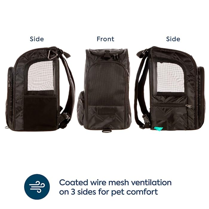 Black Medium Convertible Pet Carrier & Backpack Q962