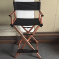 Tall Folding Directors Chair with Backs 250lbs Capacity Gold Y9438