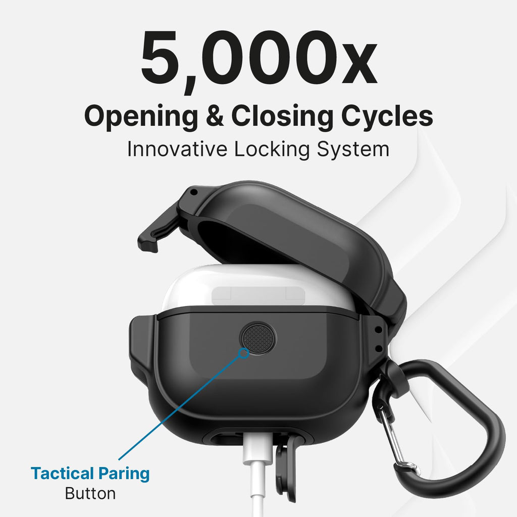 Waterproof Shockproof Protective Case for AirPods 3rd Generation with Carabiner B14586