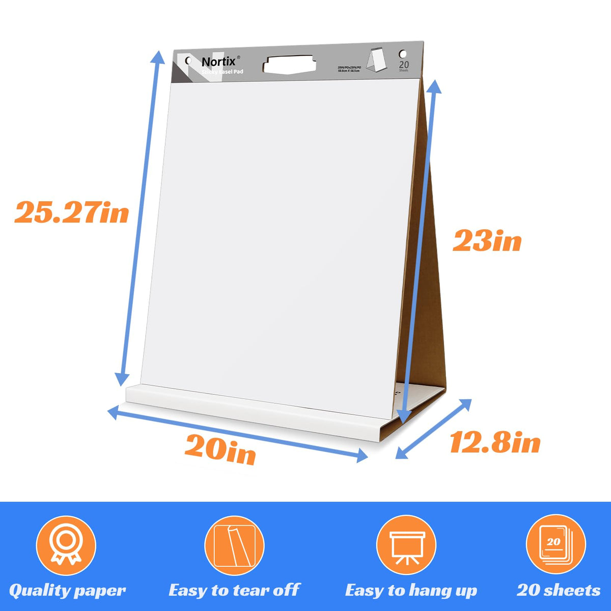 Sticky Easel Pads 20x23 Inches 20 Sheets 4 Pads R853246