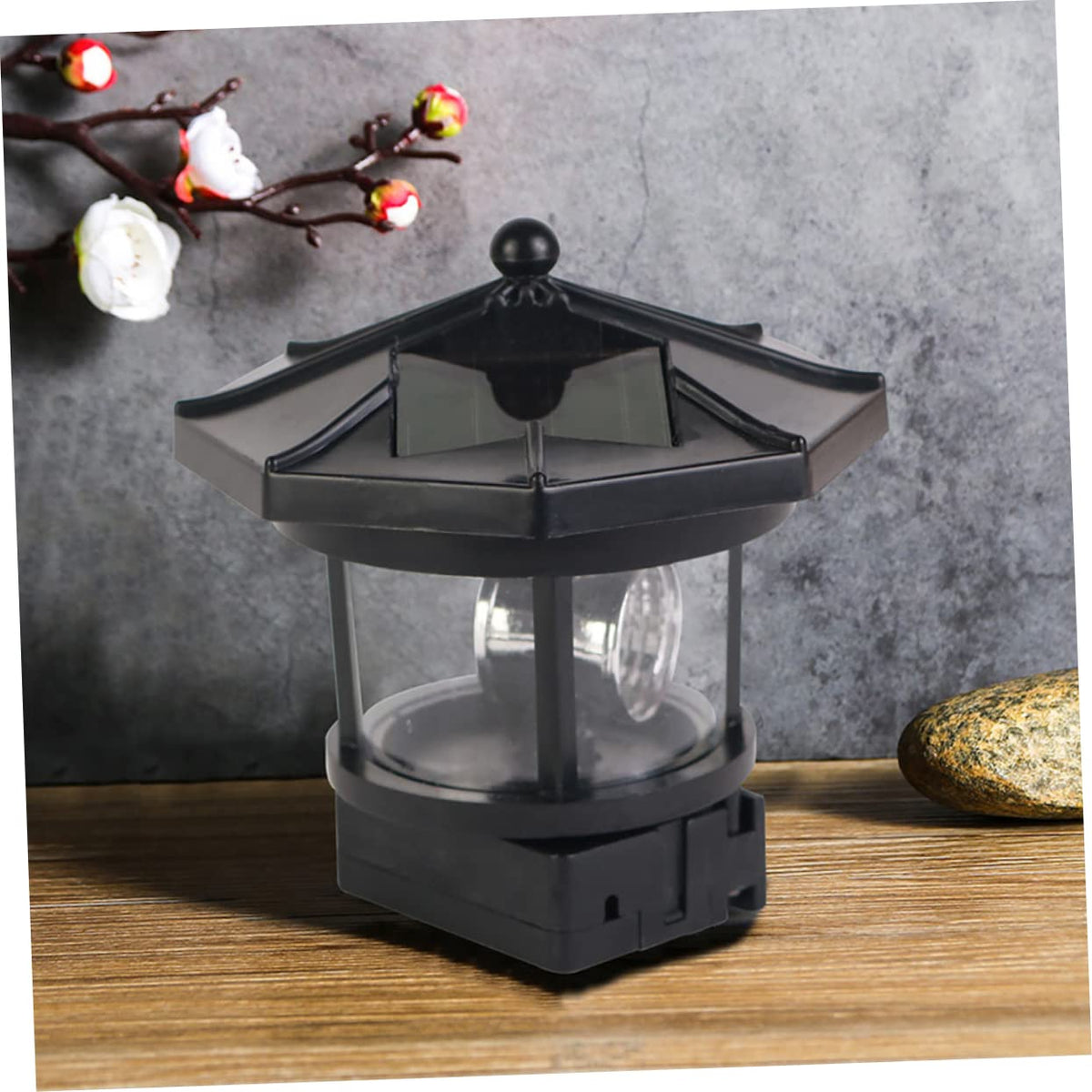 2Pcs Solar Powered Lighthouse Outdoor Garden Light Y854666