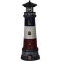 15" Tall Waterproof Resin Lighthouse Lamp with 360° Rotating LED V7826