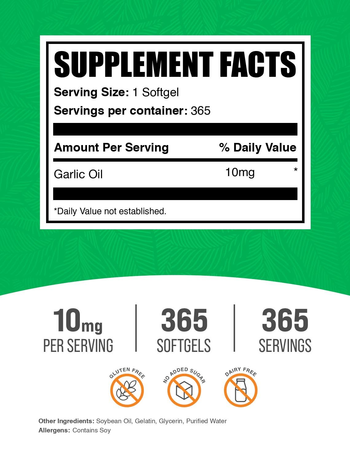 Garlic Oil Softgels 365 Count M905046
