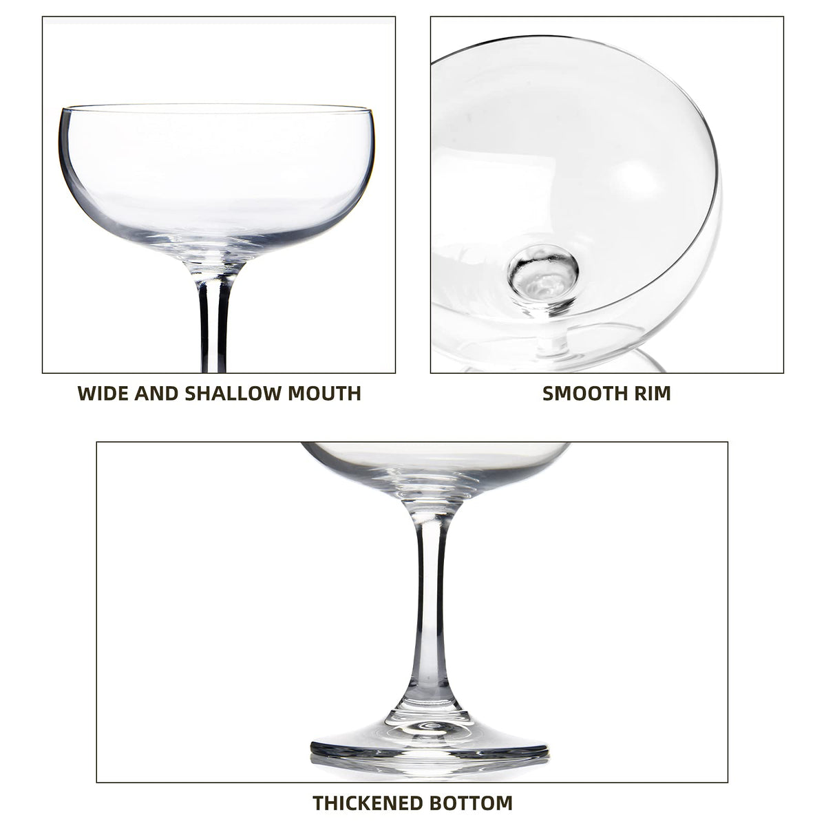 Crystal Coupe Glasses Set of 6 H738884
