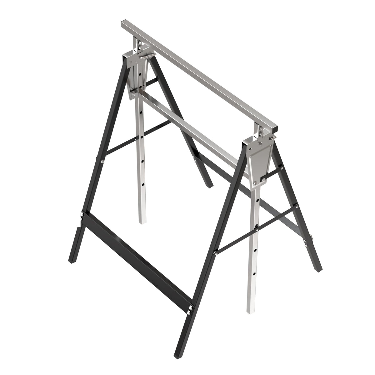 Heavy Duty Steel Sawhorse Brackets 2 Pack Adjustable Folding 330 lbs Capacity V248
