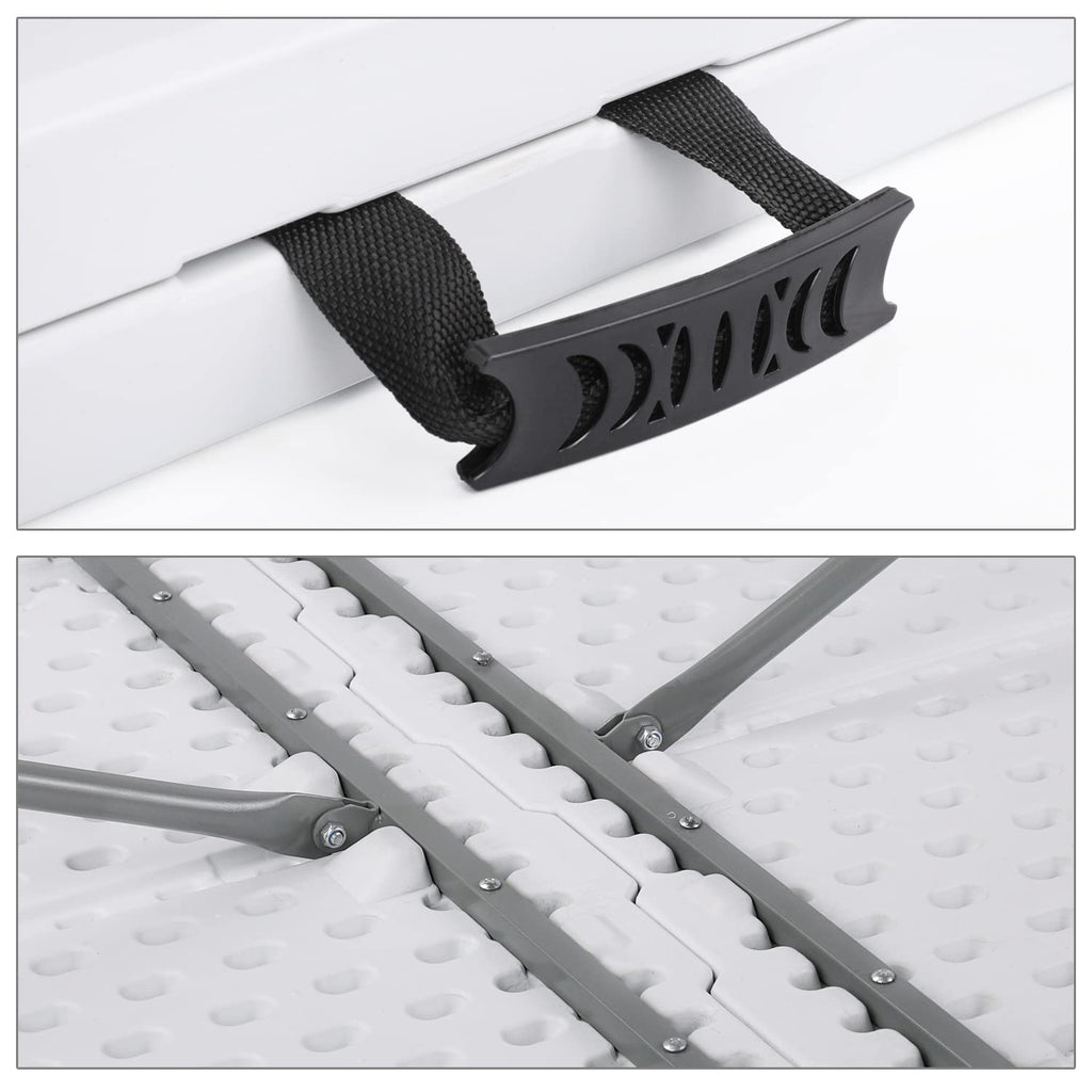 6Ft Heavy Duty Folding Plastic Table White J228