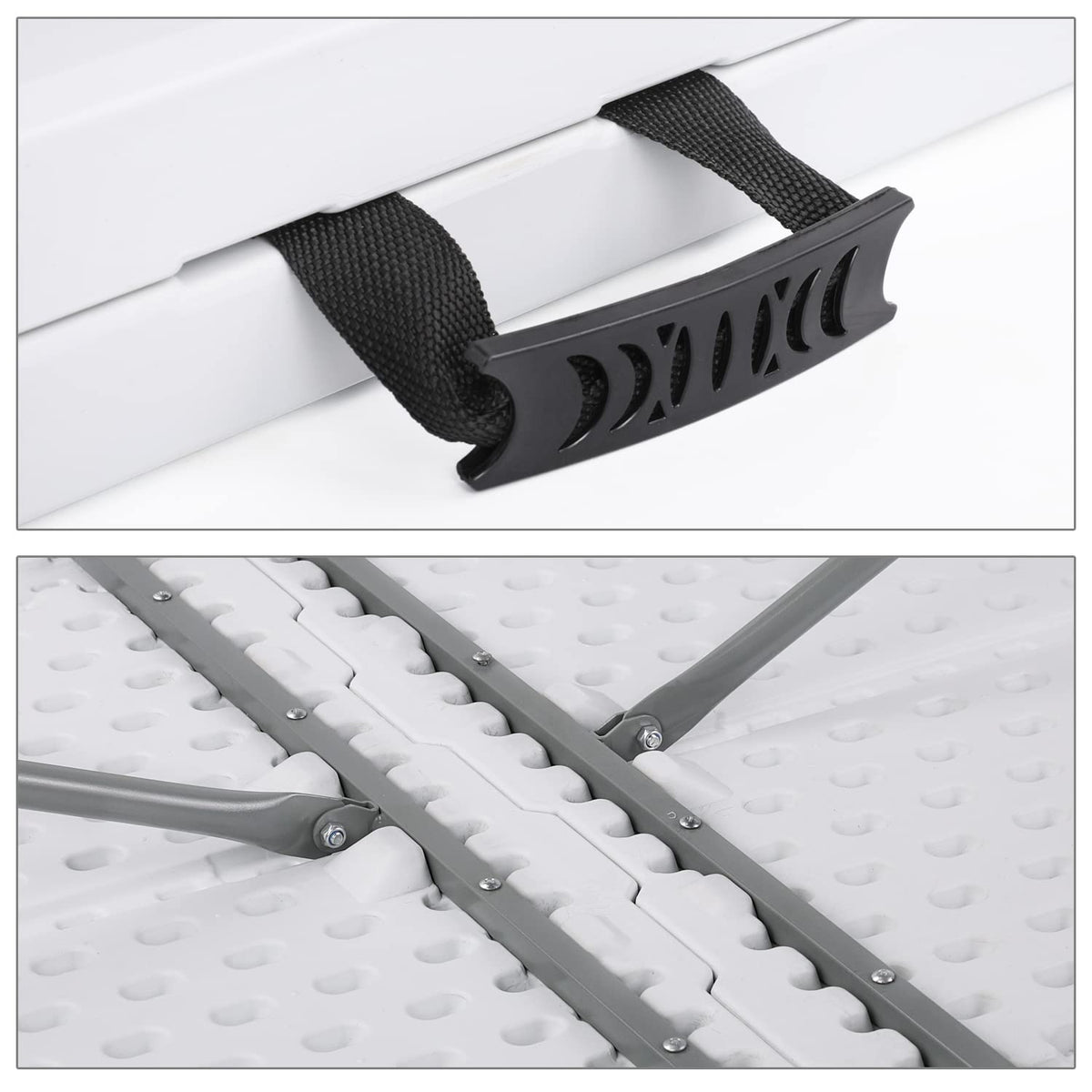 6Ft Heavy Duty Folding Plastic Table White J228