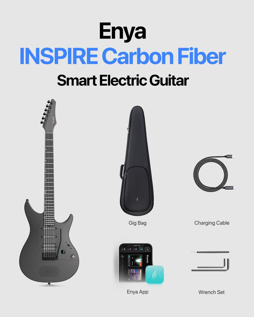 39" Carbon Fiber Smart Electric Guitar B941842
