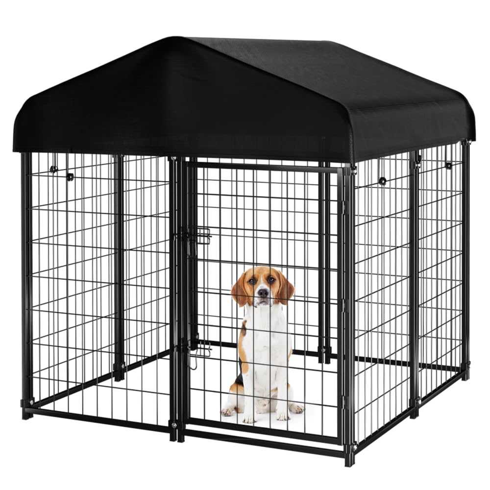 Welded Wire Dog Kennel with Roof S527775