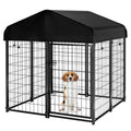 Welded Wire Dog Kennel with Roof S527775