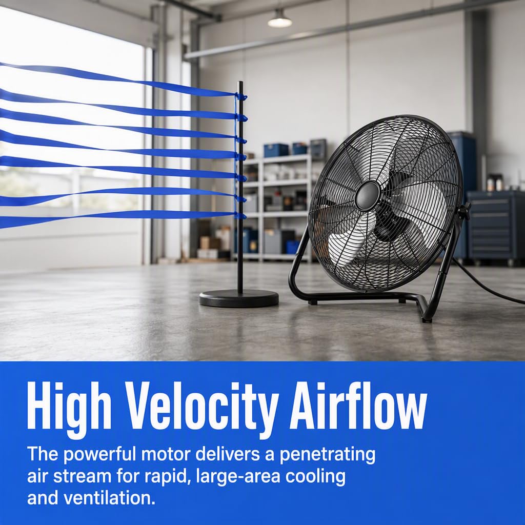20" 3-Speed Metal Floor Fan 4-Pack Y7464