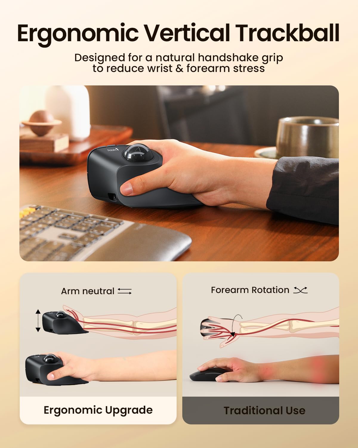 Wireless Vertical Trackball Mouse S180