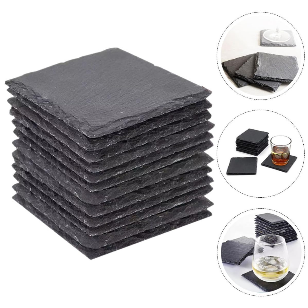 Natural Stone Coasters Set J8359