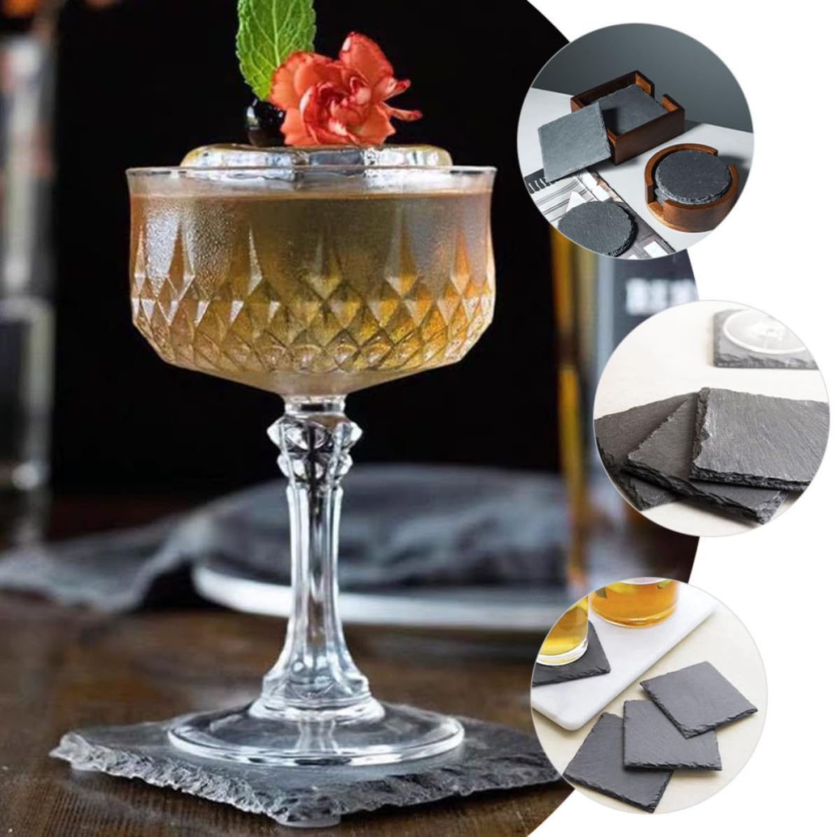 Natural Stone Coasters Set J8359