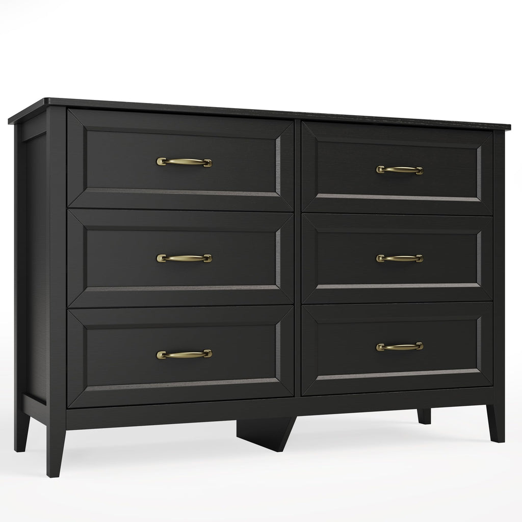 Black 6 Drawer Dresser Y7034