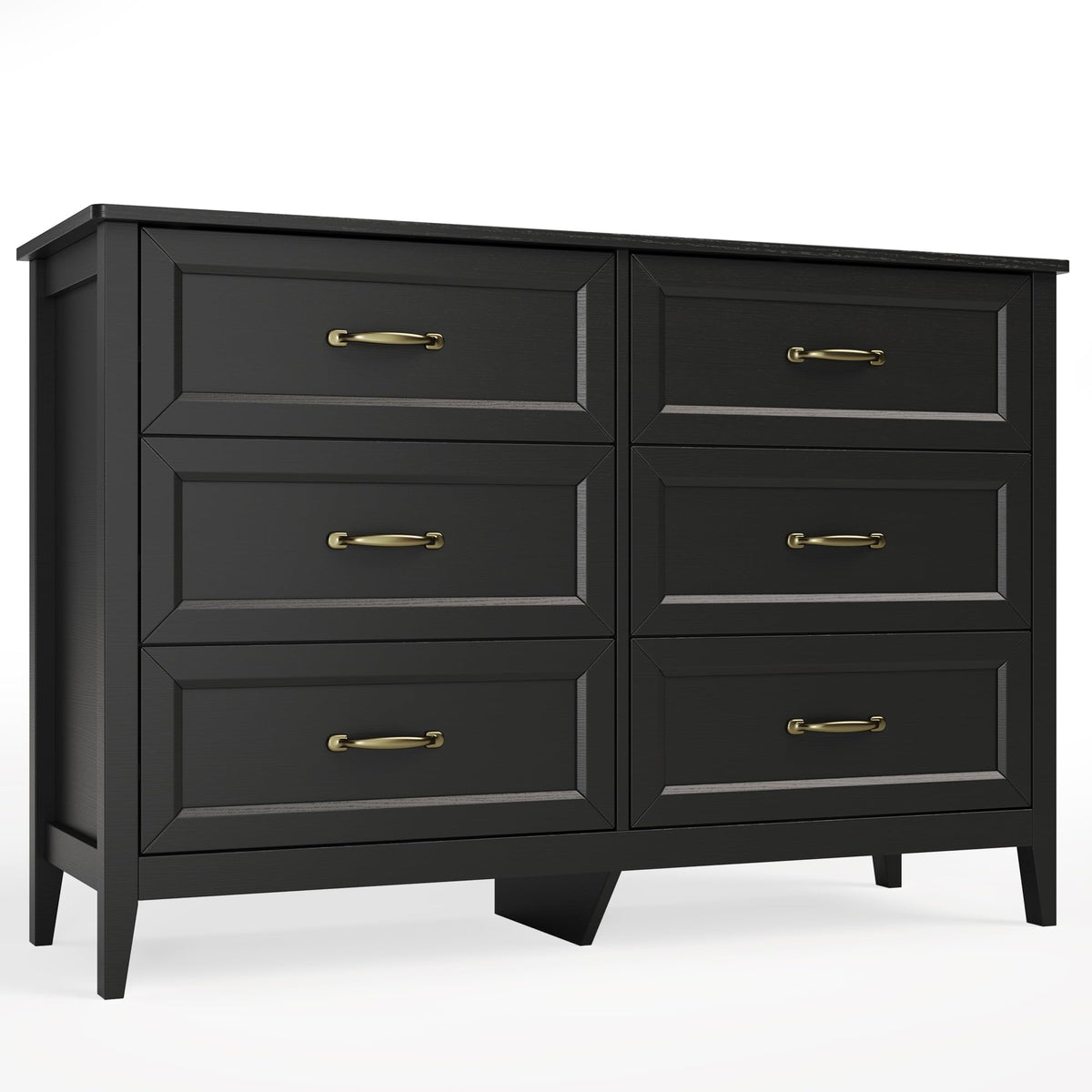 Black 6 Drawer Dresser Y7034