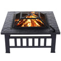 32'' Wood Burning Steel Fire Pit with Spark Screen N930