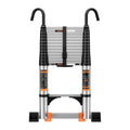 Telescoping Aluminum Ladder 330lbs Max Capacity Q885