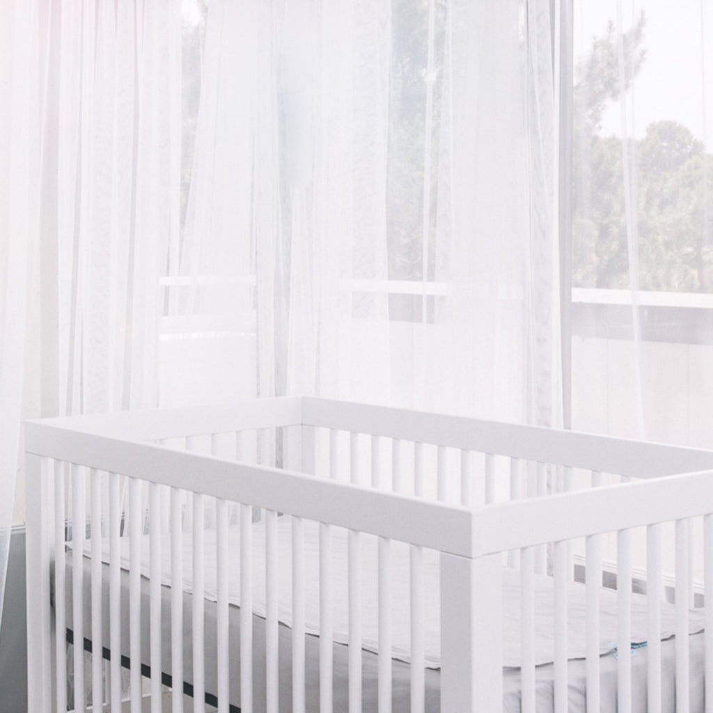 White Cotton Crib Sheet Set I760512