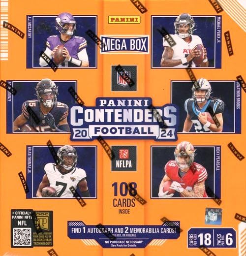 Factory Sealed Football Trading Cards Mega Box Z1208