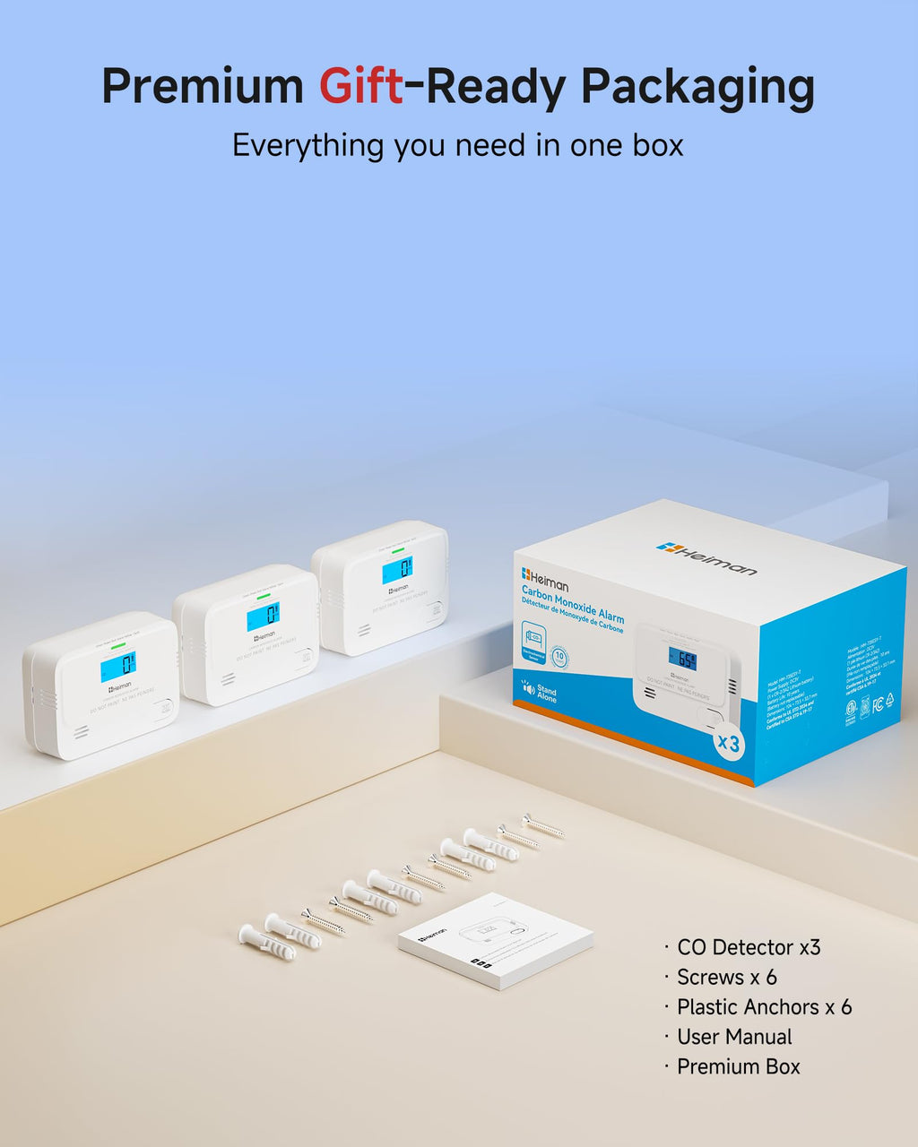 Carbon Monoxide Detectors 3 Pack J228352