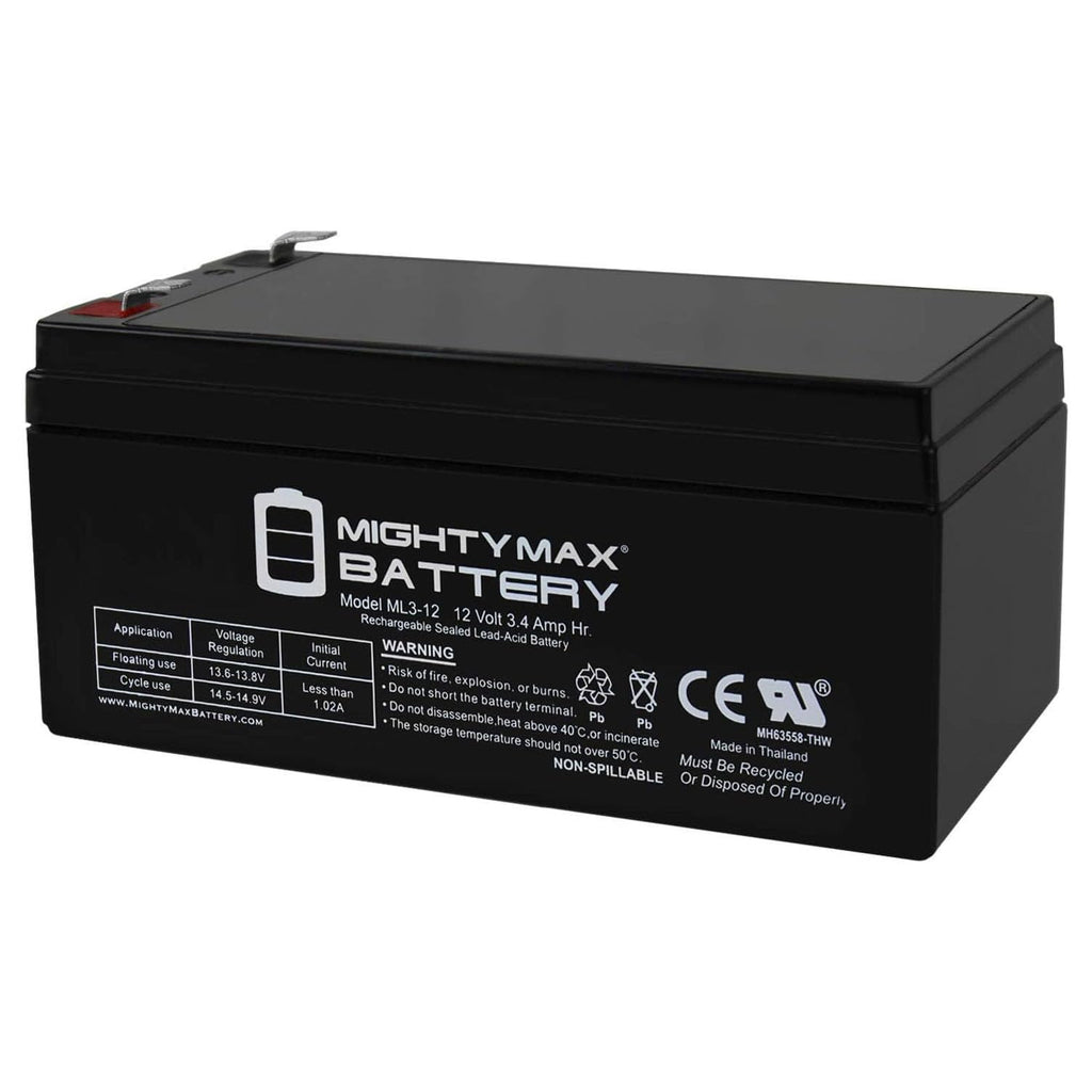 12 Volt 3 AH Rechargeable SLA AGM Battery J8592