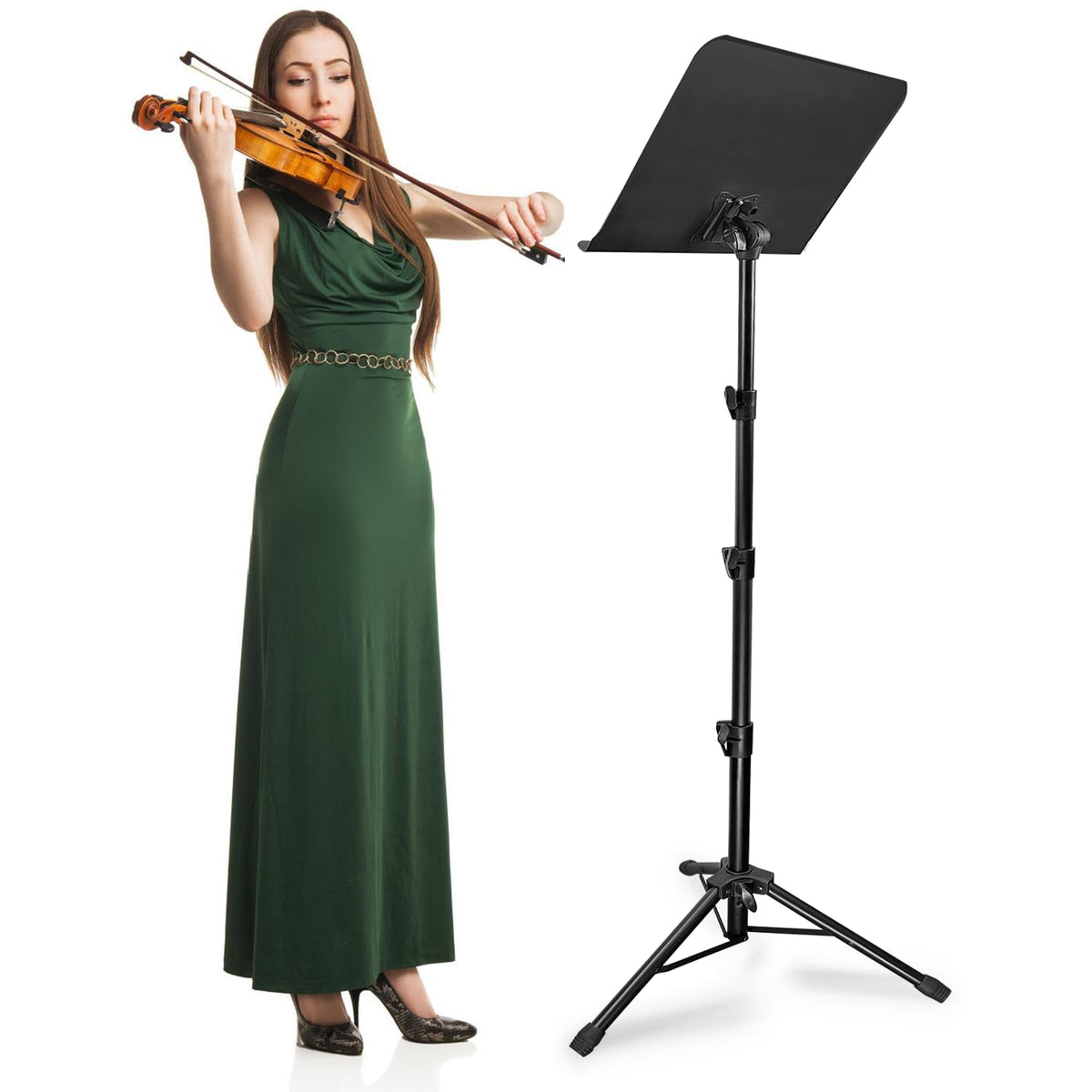 70IN Adjustable Sheet Music Stand with Carrying Bag Z564