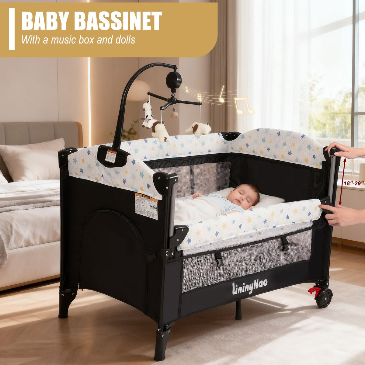 4 in 1 Height Adjustable Foldable Baby Playard B47973