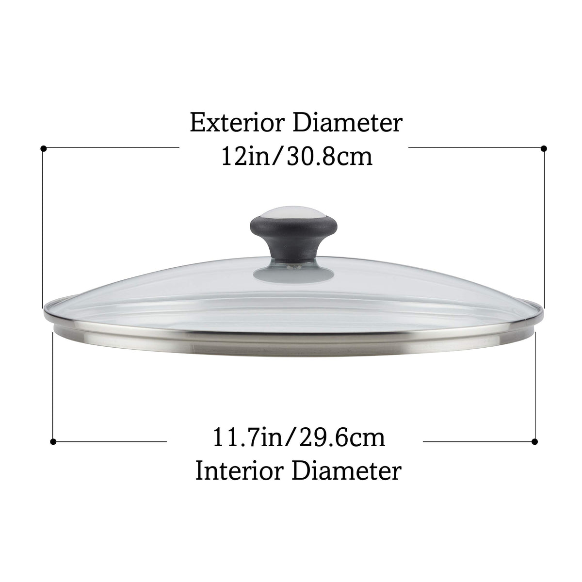 Glass Replacement Lid for Pots and Saucepans, 12 Inch K75476