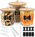 3 Pack Airtight Dog Food Storage Container with Bamboo Lids D83991
