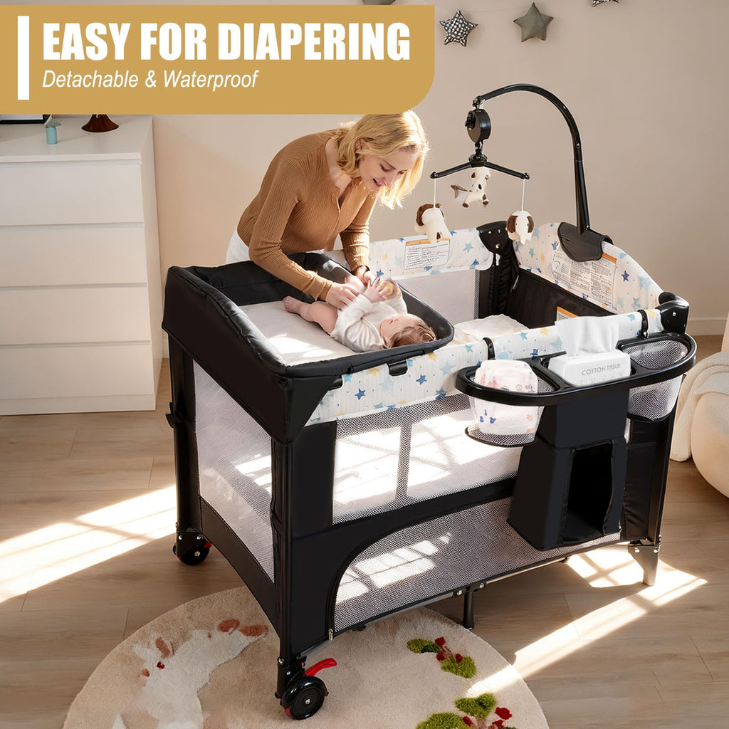 4 in 1 Height Adjustable Foldable Baby Playard B47973