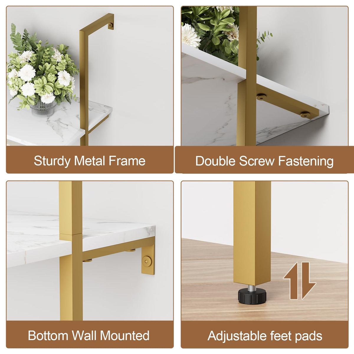 White 5-Tier Ladder Bookshelf D9494