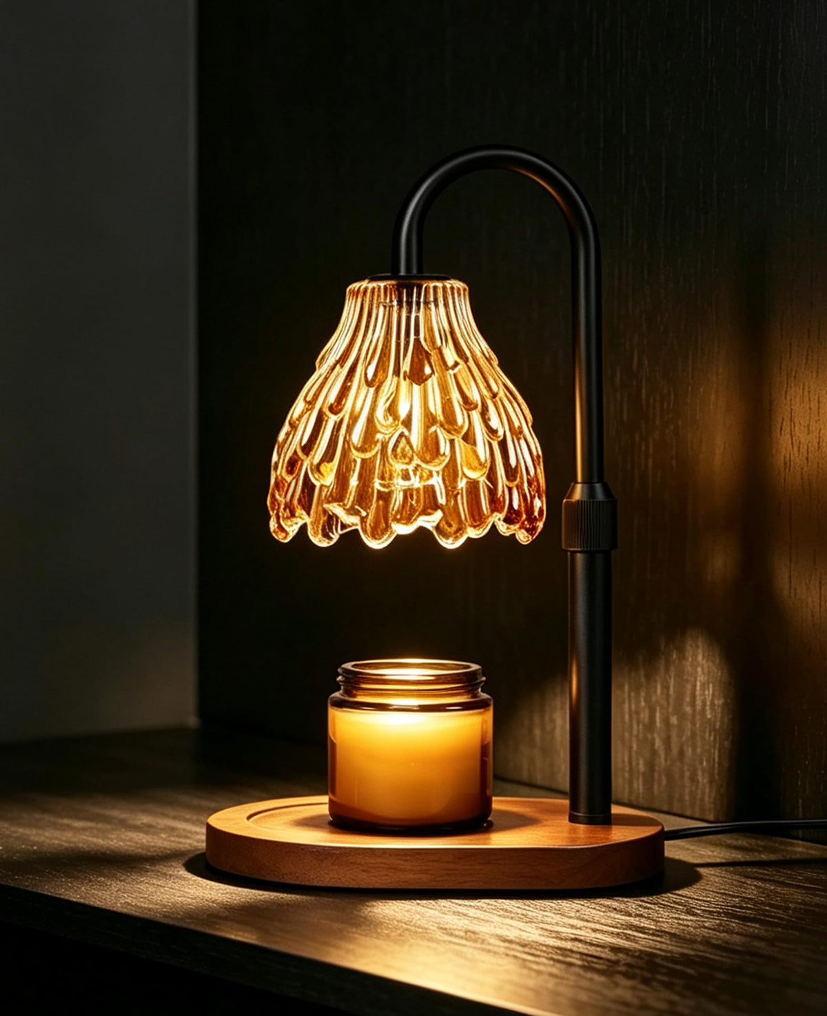 Glass Candle Warmer Lamp with Timer & Dimmer J544