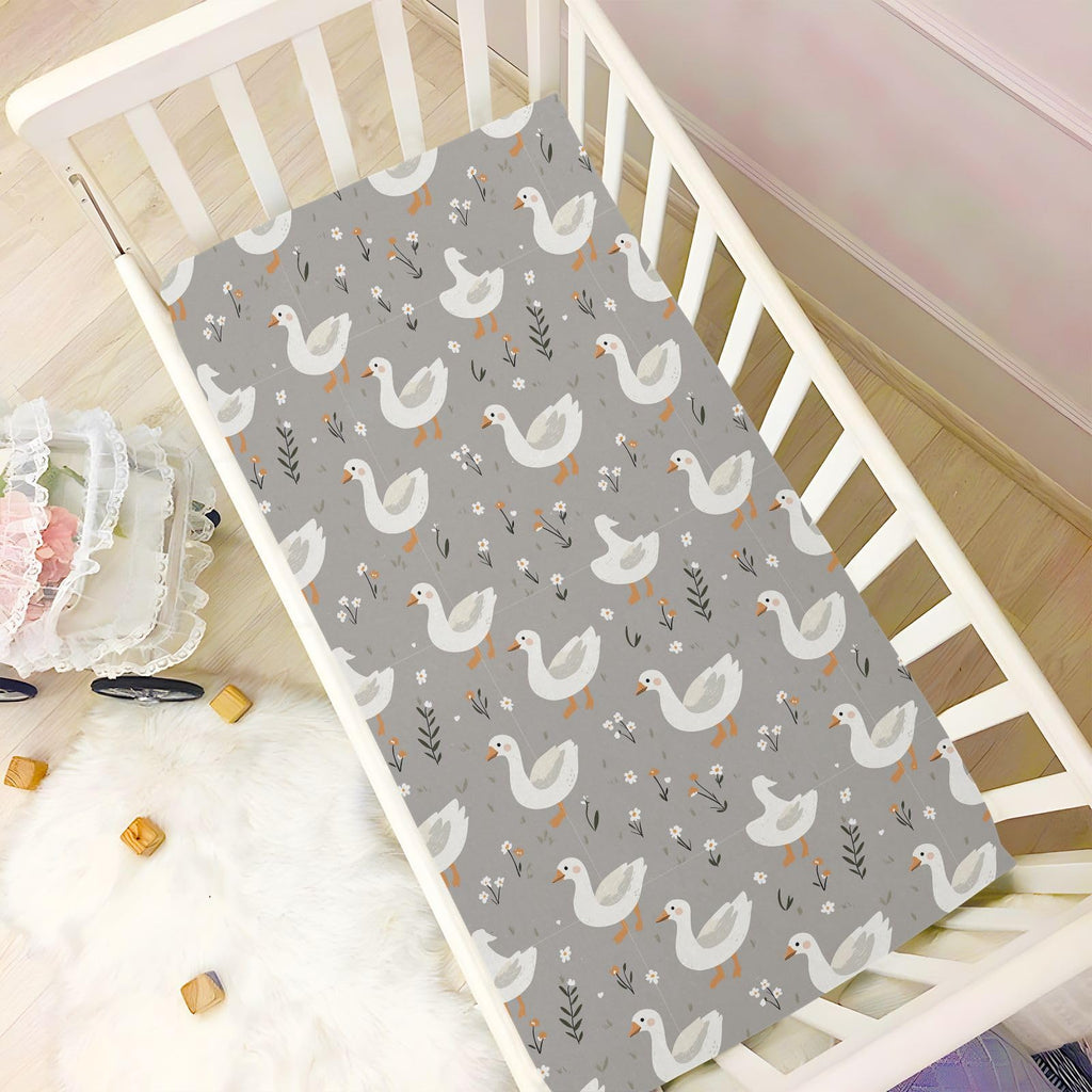 Soft Breathable Microfiber Crib Sheet Fits Standard Size Crib Mattress B58397
