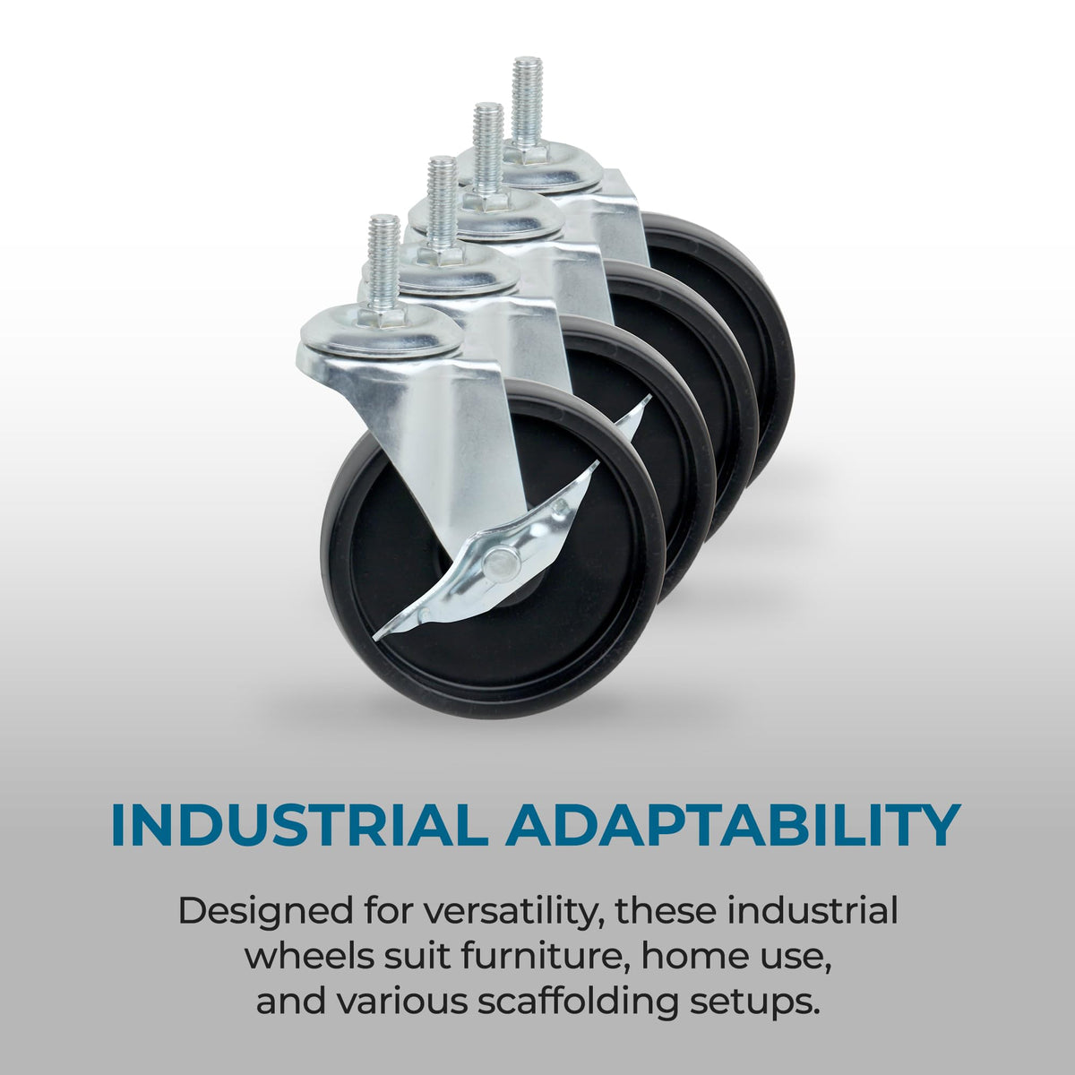 Black Set of Four Caster Roller Wheels K563315