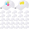 30 Pcs White Cotton Kids Baseball Cap Q27196