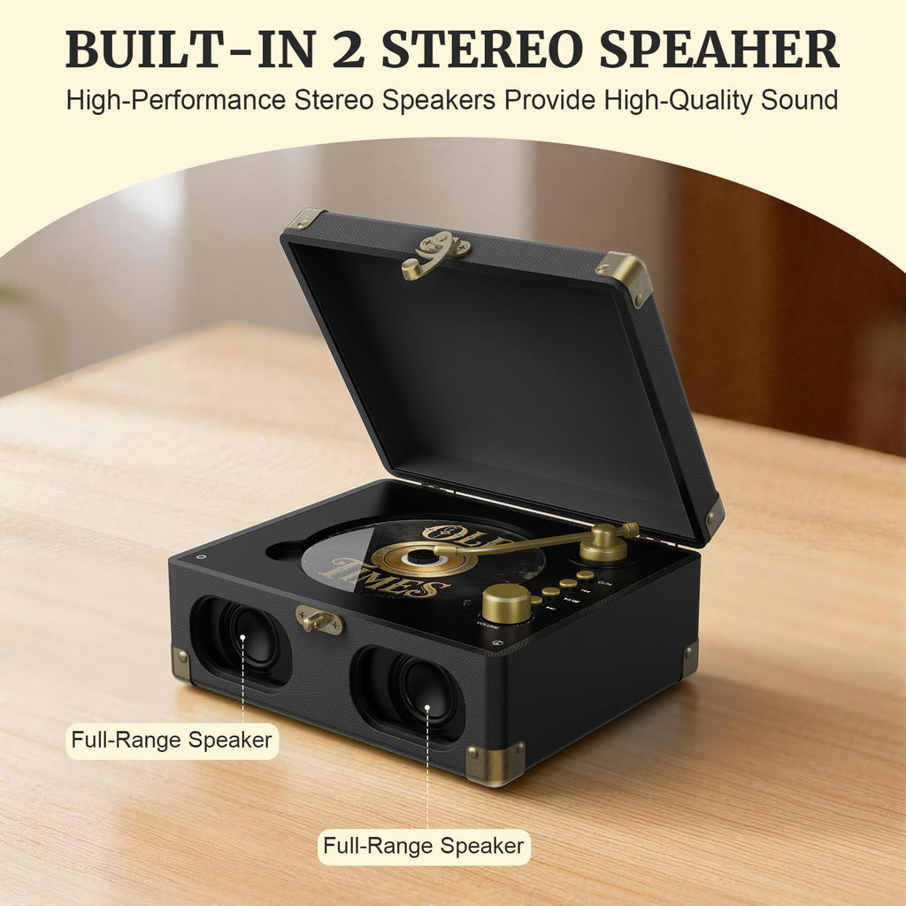 Black Portable CD Player with Speakers, Bluetooth, Remote Control, USB Playback N727