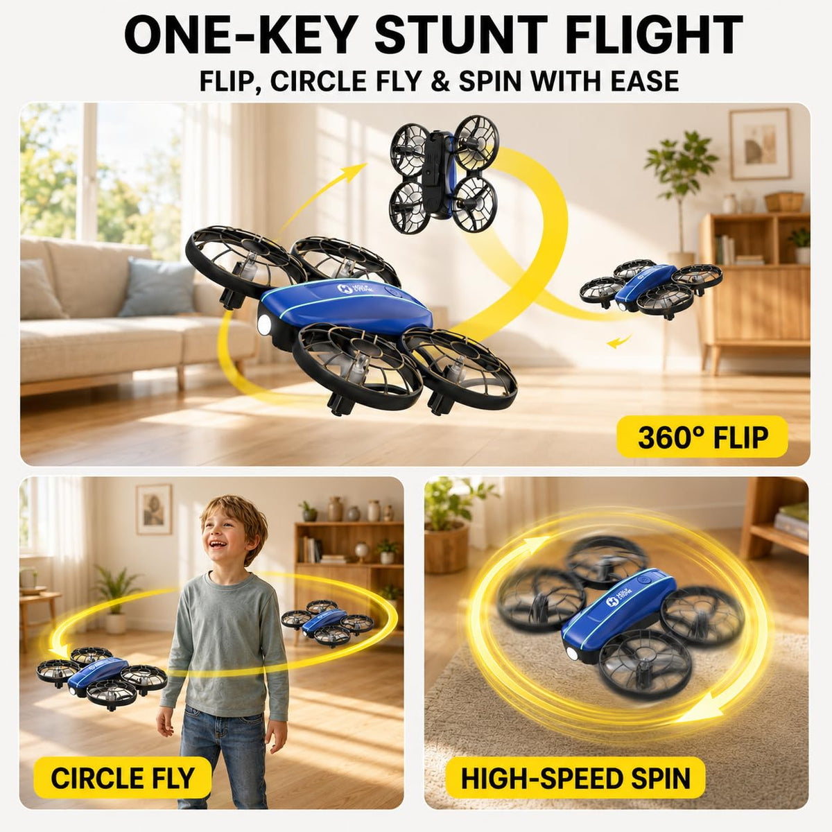 Mini Drone 2-Player Indoor RC Quadcopter Set with 4 Batteries G366398