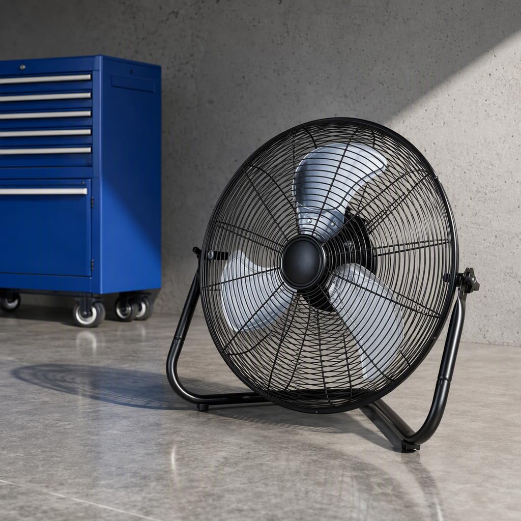20" 3-Speed Metal Floor Fan 4-Pack Y7464